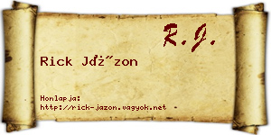 Rick Jázon névjegykártya